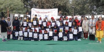 एनटीपीसी दादरी ने राष्ट्रीय बालिका दिवस के अवसर पर बालिकाओं के बीच स्वच्छता किट वितरित की गयी