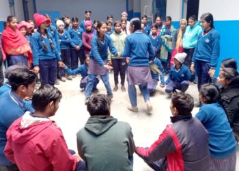 राष्ट्रीय बालिका दिवस के अवसर पर नुक्कड नाटक आयोजित कर “बेटी बचाओ- बेटी पढाओ” का संदेश दिया