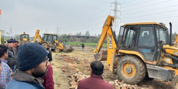 ग्रेनो प्राधिकरण का फिर चला पीला पंजा,  तुस्याना में अवैध अतिक्रमण हटाया