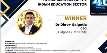 गलगोटिया विश्वविद्यालय के सीईओ को बीडब्ल्यू एजुकेशन 40 अंडर 40 द्वारा ” शीर्ष शिक्षा प्रभावक ” के रूप में दी गयी मान्यता