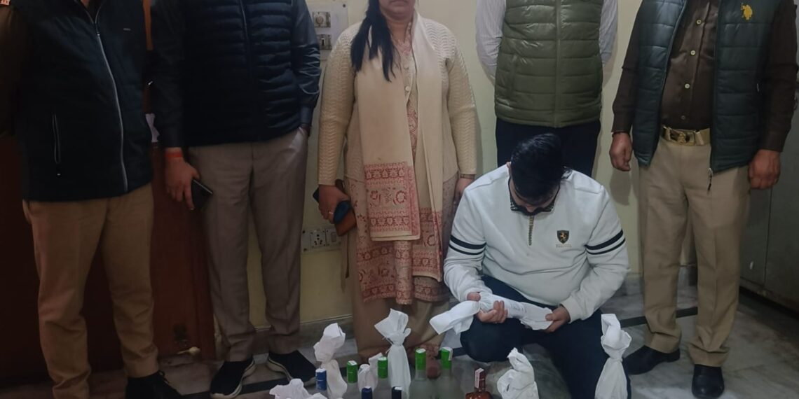 जिले में आबकारी विभाग लगातार एक्शन में, हरियाणा शराब बरामद होने पर एक अभियुक्त को गिरफ्तार कर भेजा जेल