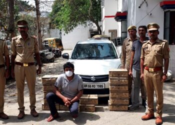 नोएडा पुलिस ने अवैध शराब तस्कर किया गिरफ्तार