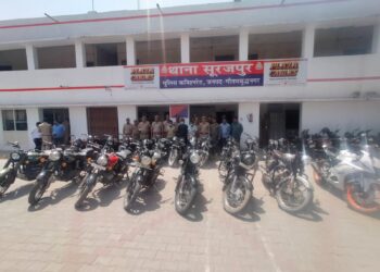 थाना सूरजपुर पुलिस व सर्विलांस टीम के संयुक्त प्रयास से दो पहिया वाहन चोरी करने वाले 3 शातिर चोर गिरफ्तार