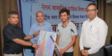 एनटीपीसी दादरी द्वारा नैगम सामाजिक दायित्व के अंतर्गत तीरंदाज बालम सिंह खानी, सिल्वर पदक विजेता का सम्मान