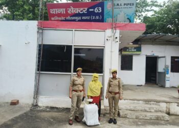 भारी मात्रा में महिला कर रही थी अवैध गांजे की तस्करी, नोएडा पुलिस ने दबोचा