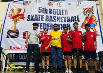 गोवा के पंजिम में स्तिथ डॉन बॉस्को स्कूल में फिफ्थ फेडरेशन कप रोलर स्केट बास्केटबॉल चैंपियनशिप का आयोजन हुआ समाप्त