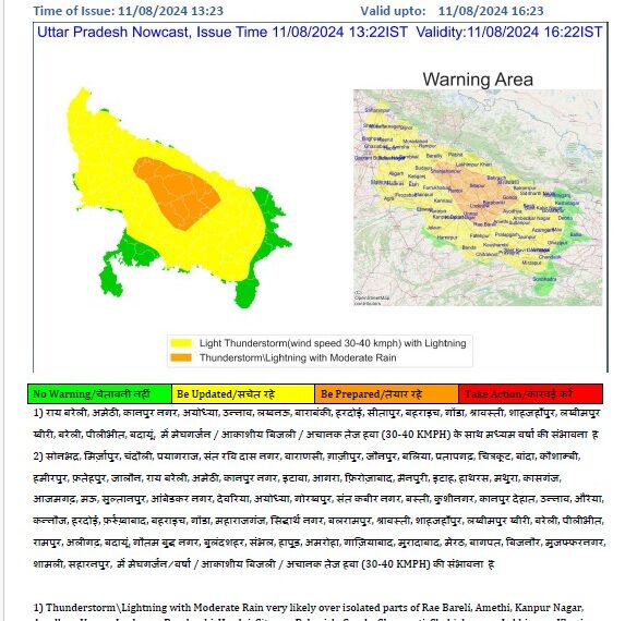 वज्रपात से बचाव को लेकर जिला आपदा प्रबंधन प्राधिकरण द्वारा एडवाइजरी जारी