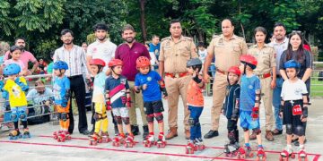 ग्रेटर नॉएडा के शहीद विजय सिंह पथिक स्पोर्ट्स काम्प्लेक्स में गौतम बुद्धा नगर जिला रोलर स्केटिंग चैंपियनशिप का आयोजन हुआ
