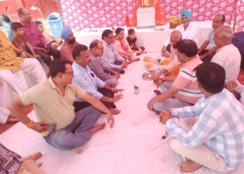 बजरंग रामलीला संचालिका समिति ने किया भूमि पूजन