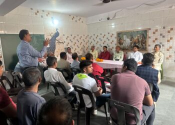 श्री राजपूत करणी सेना की सभा हरिओम कॉन्वेंट स्कूल दादरी करण विहार में आयोजित की गई