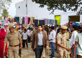 सेंट्रल नोएडा पुलिस ने बादलपुर मेले में सुरक्षा व्यवस्था का जायजा लिया