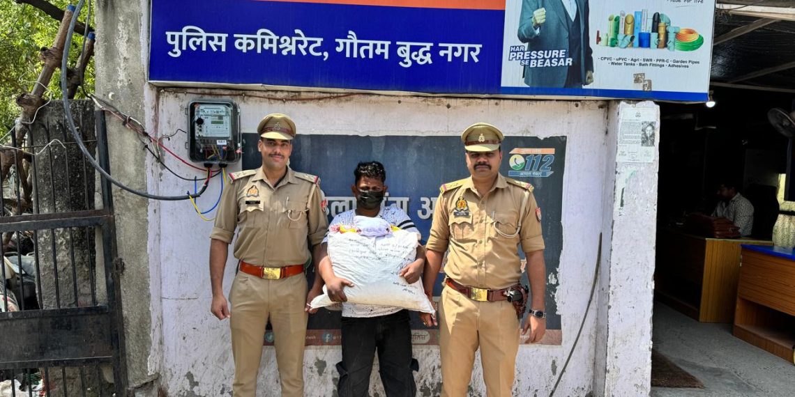नोएडा पुलिस और नारकोटिक्स टीम की संयुक्त कार्रवाई, 10.5 किलो गांजे के साथ तस्कर गिरफ्तार