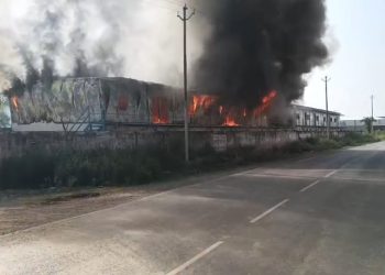 दादरी में लेबर कैंप में लगी भीषण आग, मचा हड़कंप, आग पर पाया काबू