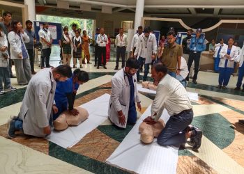शारदा अस्पताल में विश्व आपातकालीन चिकित्सा दिवस मनाया
