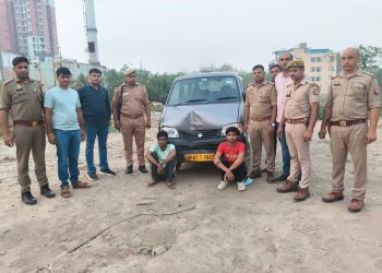 ग्रेटर नोएडा की बीटा-2 पुलिस और लुटेरों के बीच मुठभेड़, तीन बदमाश गिरफ्तार, एक घायल