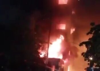 ग्रेटर नोएडा में गत्ता बनाने वाली एक कंपनी में लगी भयंकर आग