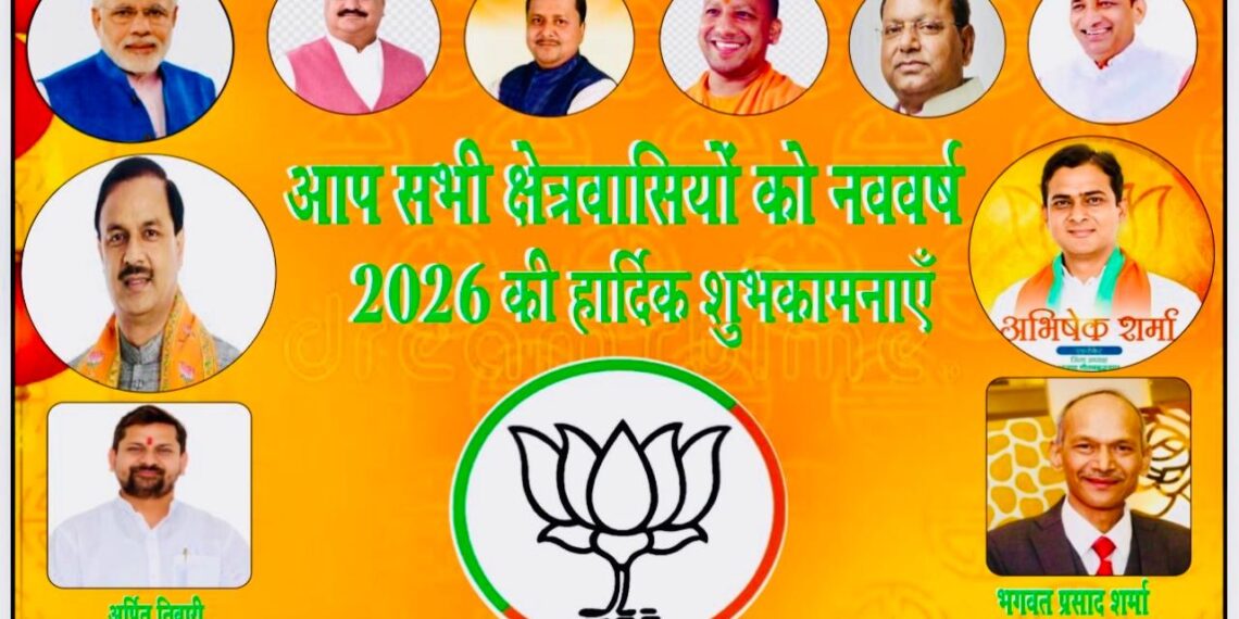 ग्रेटर नोएडा मंडल भाजपा की ओर से नव वर्ष 2026 की सभी क्षेत्रवासियों को हार्दिक शुभकामनाएं