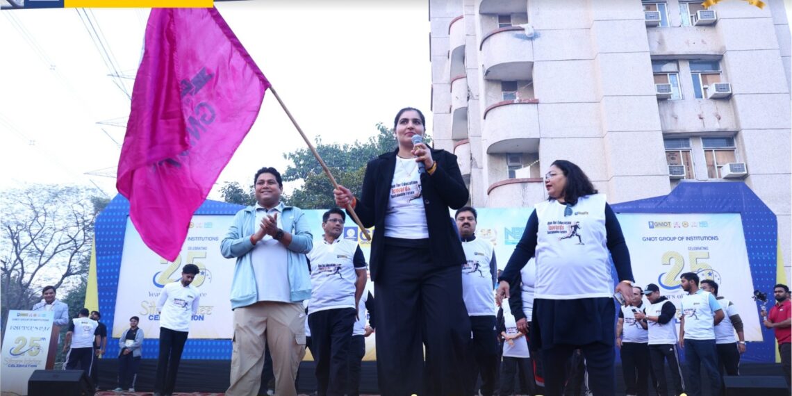 जीएनआईओटी ग्रुप ऑफ इंस्टीट्यूशंस में रन फॉर एजुकेशन के माध्यम से सिल्वर जुबली समारोह का भव्य उद्घाटन