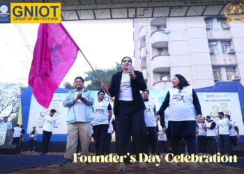 जीएनआईओटी ग्रुप ऑफ इंस्टीट्यूशंस में रन फॉर एजुकेशन के माध्यम से सिल्वर जुबली समारोह का भव्य उद्घाटन