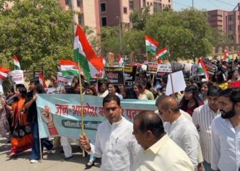 भारतीय जनता युवा मोर्चा के नेतृत्व में ग्रेटर नोएडा में जन आक्रोश महिला पदयात्रा का आयोजन….