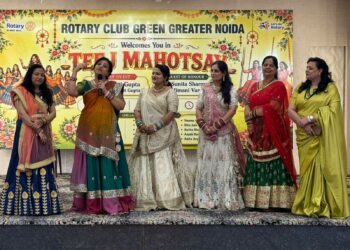 ग्रेटर नोएडा में रोटरी क्लब ग्रीन ग्रेनो ने धूमधाम से मनाया तीज महोत्सव