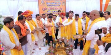 ग्रेटर नोएडा में साइट 4 रामलीला मंचन के लिये भूमि पूजन हुआ सम्पंन